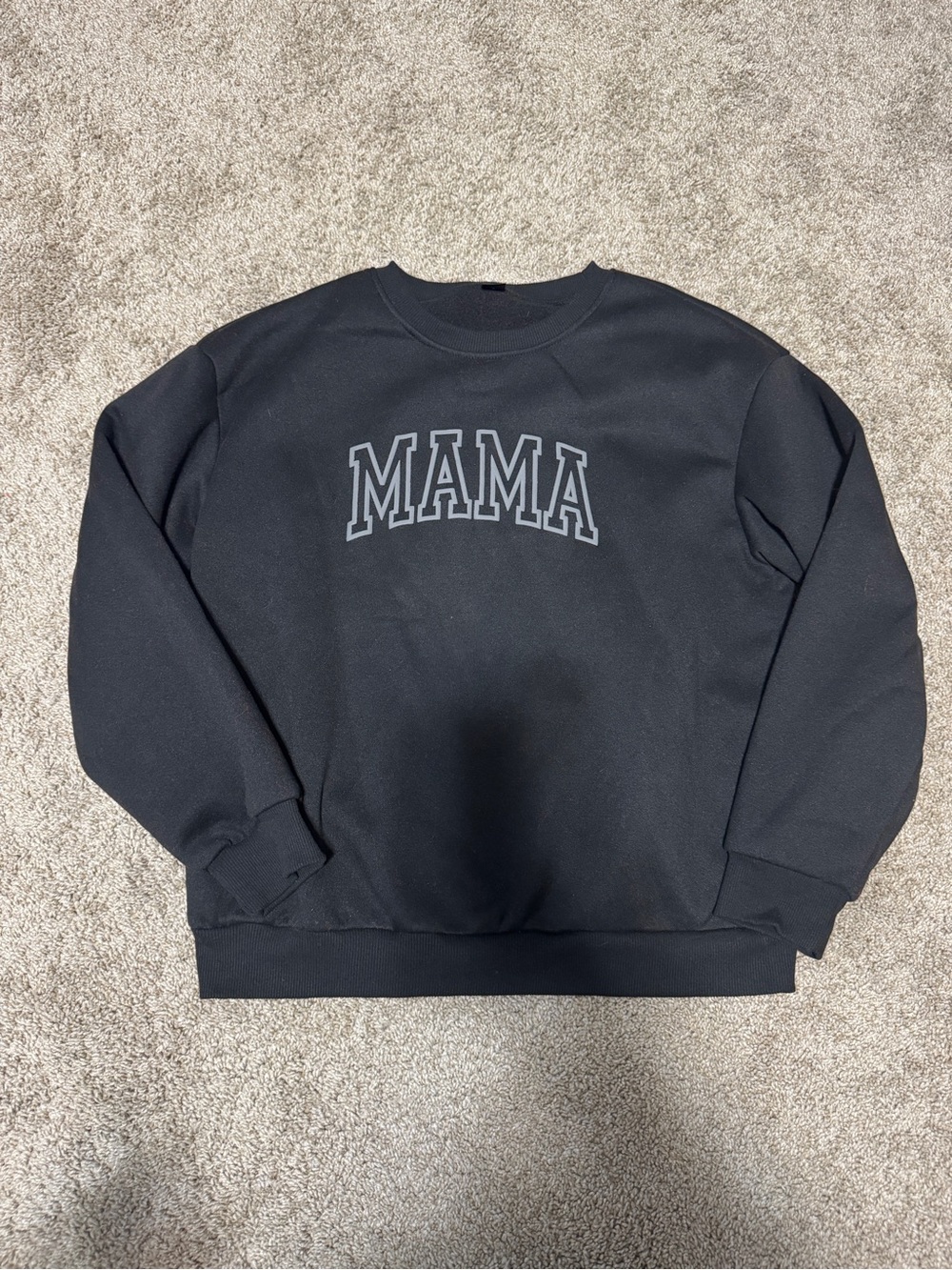 Medium Women’s Black "MAMA" Crewneck Sweatshirt - Shein